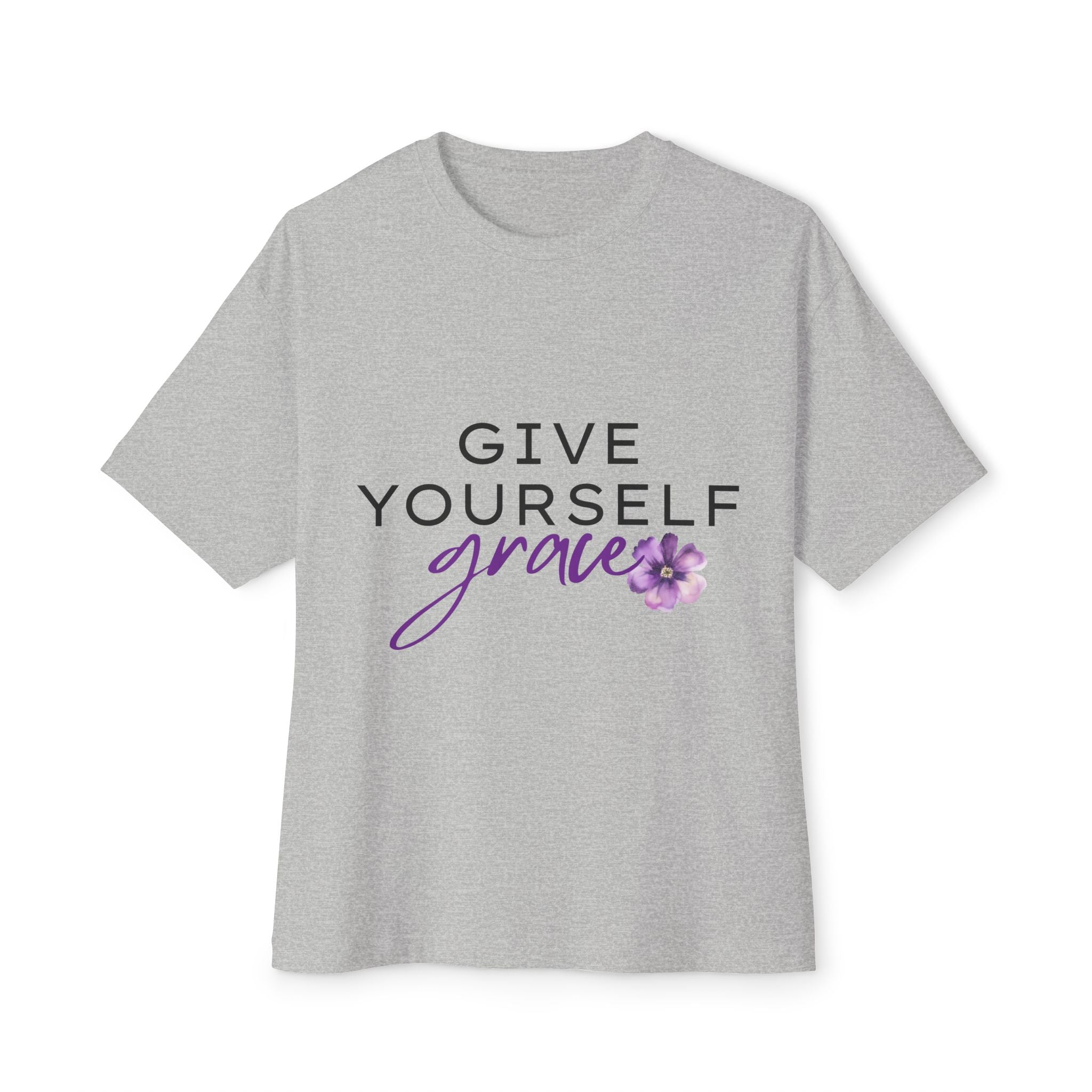 Unisex Oversized Boxy Tee - 'Give Yourself Grace' | Comfortable Tee for Self-Care, Gift for Friends, Relaxed Style, Everyday Wear, [...]