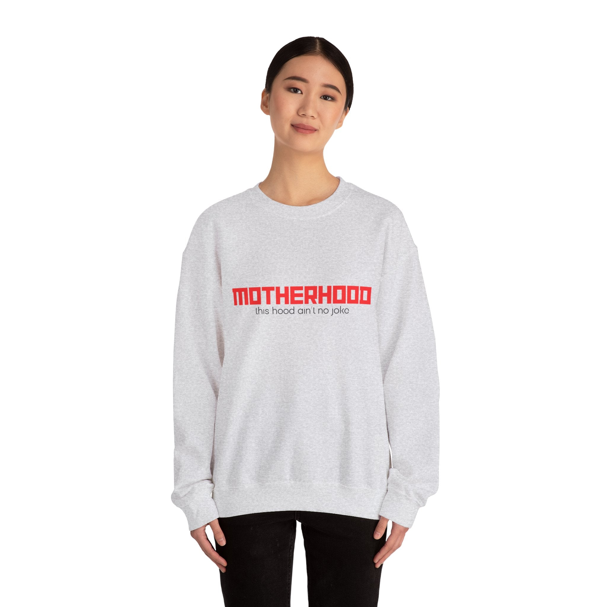 Motherhood Unisex Crewneck Sweatshirt - Cozy Gift for Moms, Funny Sweatshirt, Stylish Parenting Apparel, Mother's Day Celebration